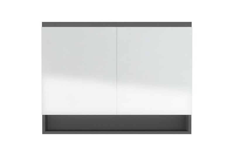 LED kylpyhuoneen peilikaappi 80x15x60 cm MDF harmaa - Harmaa - Talo & remontointi - Keittiö & kylpyhuone - Kylpyhuone - Kylpyhuonekalusteet - Peilikaapit