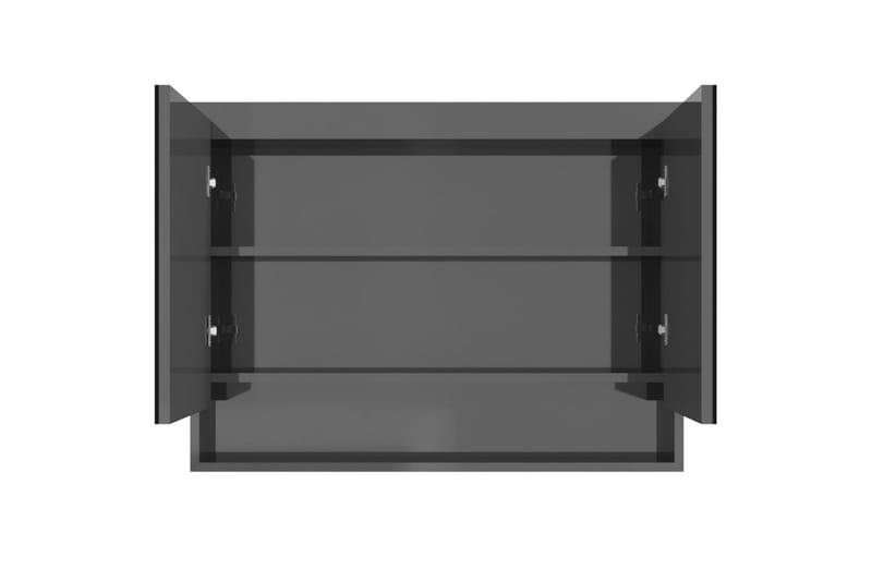 LED kylpyhuoneen peilikaappi 80x15x60 cm MDF kiiltävä harmaa - Harmaa - Talo & remontointi - Keittiö & kylpyhuone - Kylpyhuone - Kylpyhuonekalusteet - Peilikaapit