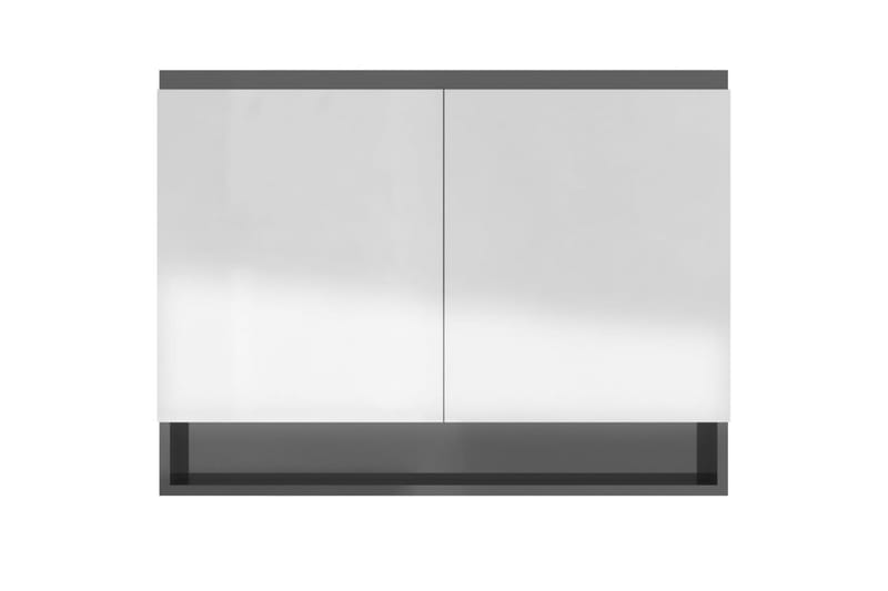LED kylpyhuoneen peilikaappi 80x15x60 cm MDF kiiltävä harmaa - Harmaa - Talo & remontointi - Keittiö & kylpyhuone - Kylpyhuone - Kylpyhuonekalusteet - Peilikaapit
