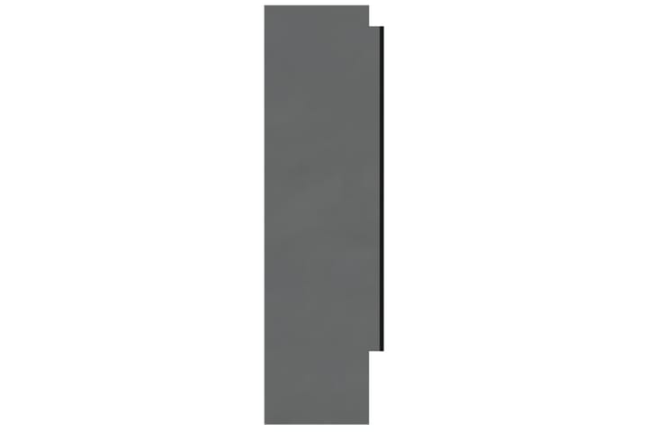 LED kylpyhuoneen peilikaappi 80x15x60 cm MDF kiiltävä harmaa - Harmaa - Peilikaapit - Kylpyhuoneekaappi valaistuksella