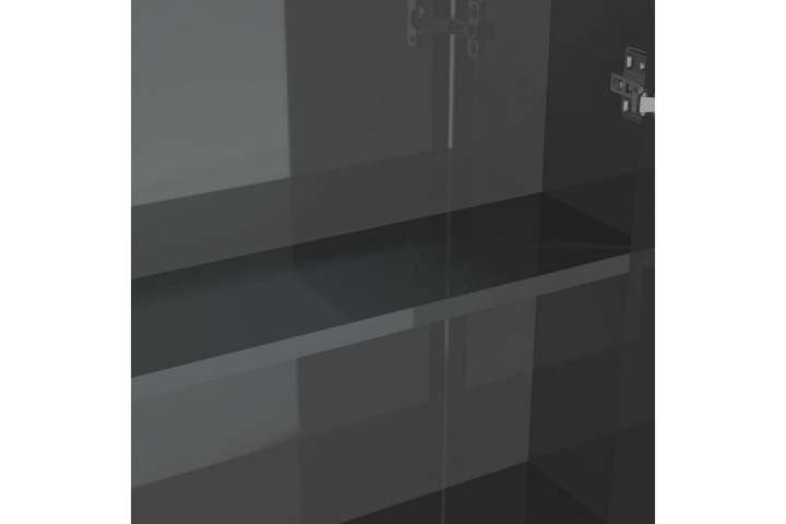 LED kylpyhuoneen peilikaappi 60x15x75 cm MDF kiiltävä harmaa - Harmaa - Peilikaapit - Kylpyhuoneekaappi valaistuksella