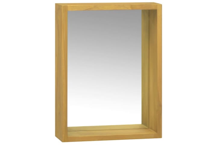 Peilikaappi 30x10x40 cm täysi tiikki - Ruskea - Peilikaapit - Kylpyhuoneekaappi valaistuksella