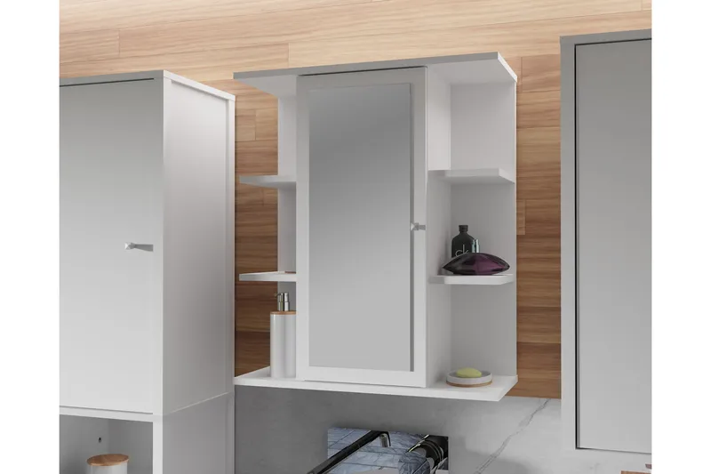 Seinäkaappi Samkov 26x60 cm - Valkoinen - Talo & remontointi - Keittiö & kylpyhuone - Kylpyhuone - Kylpyhuonekalusteet - Peilikaapit