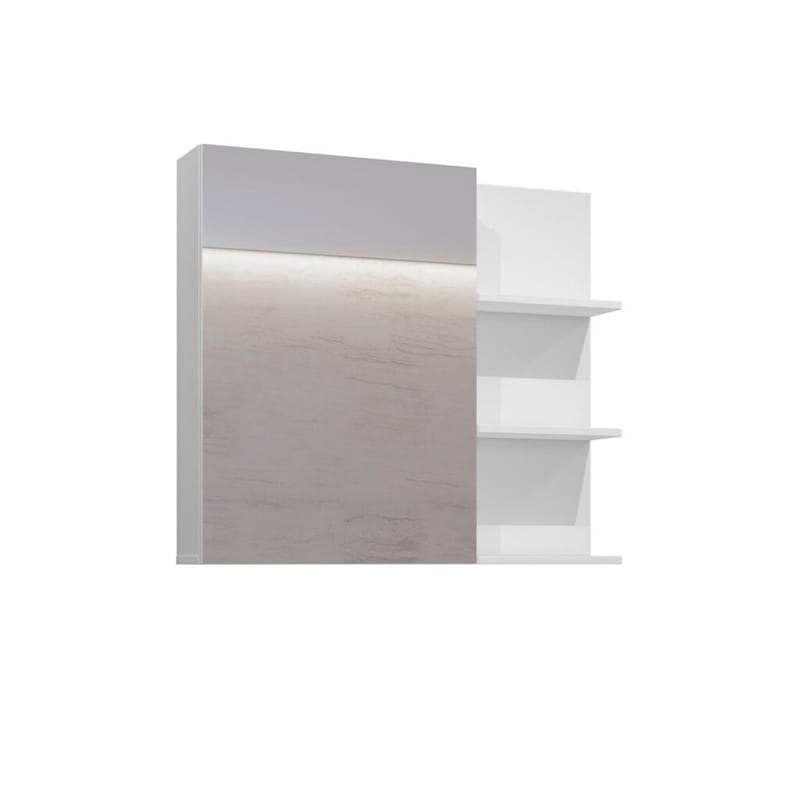 Peilikaappi Irvine 1 ovi - Valkoinen kiiltävä - Talo & remontointi - Keittiö & kylpyhuone - Kylpyhuone - Kylpyhuonekalusteet - Peilikaapit