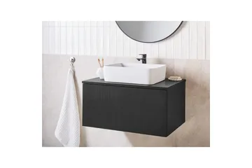 Pesuallaskaappi Alzira Musta, 80x52x40 cm - Musta, 80x52x40 cm - Talo & remontointi - Keittiö & kylpyhuone - Kylpyhuone - Kylpyhuonekalusteet - Peilikaapit