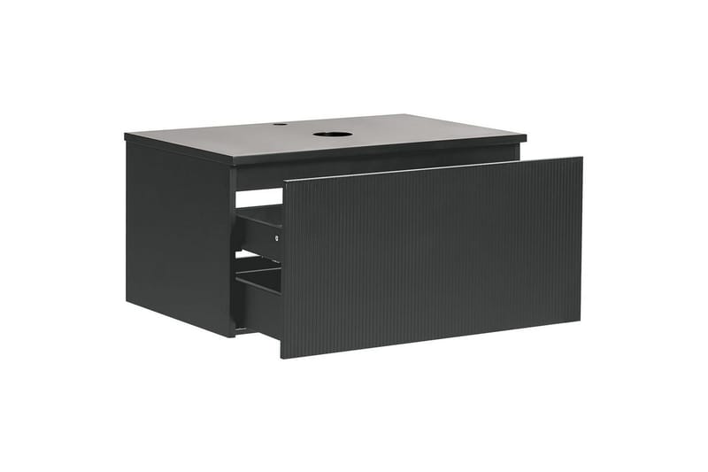 Pesuallaskaappi Alzira Musta, 80x52x40 cm - Musta, 80x52x40 cm - Talo & remontointi - Keittiö & kylpyhuone - Kylpyhuone - Kylpyhuonekalusteet - Seinäkaappi & korkea kaappi