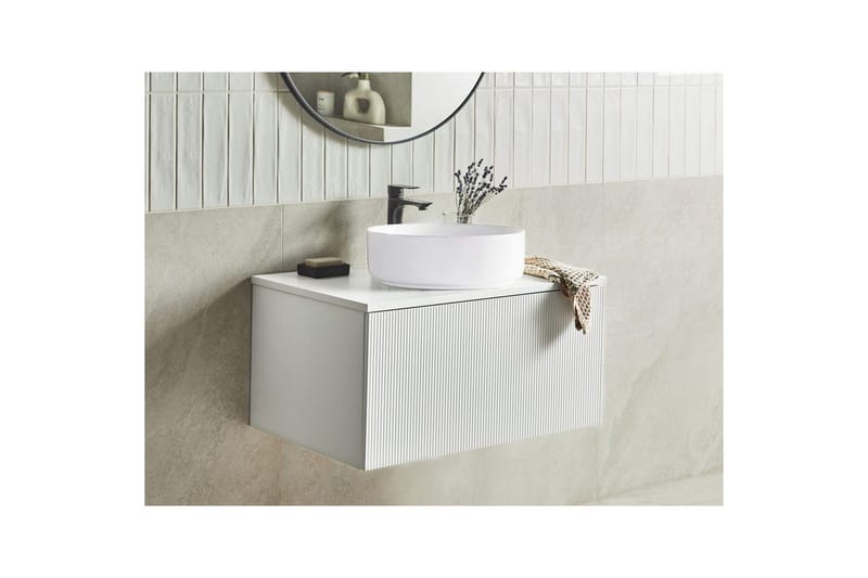 Pesuallaskaappi Alzira Valkoinen, 80x52x40 cm - Valkoinen, 80x52x40 cm - Talo & remontointi - Keittiö & kylpyhuone - Kylpyhuone - Kylpyhuonekalusteet - Seinäkaappi & korkea kaappi