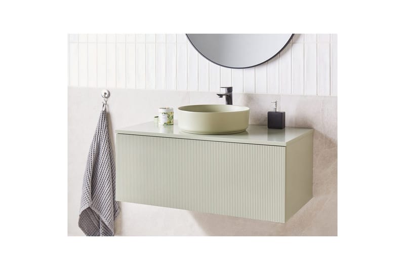 Pesuallaskaappi Alzira Vihreä, 100x52x40 cm - Vihreä, 100x52x40 cm - Talo & remontointi - Keittiö & kylpyhuone - Kylpyhuone - Kylpyhuonekalusteet - Seinäkaappi & korkea kaappi