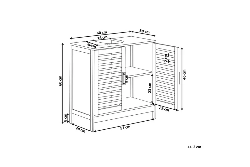 Pesuallaskaappi Missoula - Talo & remontointi - Keittiö & kylpyhuone - Kylpyhuone - Kylpyhuonekalusteet - Seinäkaappi & korkea kaappi