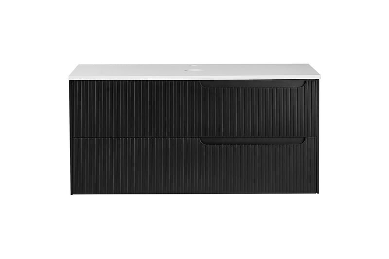 Pesuallaskaappi Quintela Musta, Valkoinen, 100x52x48 cm - Musta, Valkoinen, 100x52x48 cm - Talo & remontointi - Keittiö & kylpyhuone - Kylpyhuone - Kylpyhuonekalusteet - Seinäkaappi & korkea kaappi