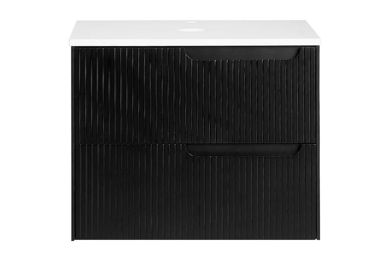 Pesuallaskaappi Quintela Musta, Valkoinen, 60x52x48 cm - Musta, Valkoinen, 60x52x48 cm - Talo & remontointi - Keittiö & kylpyhuone - Kylpyhuone - Kylpyhuonekalusteet - Seinäkaappi & korkea kaappi