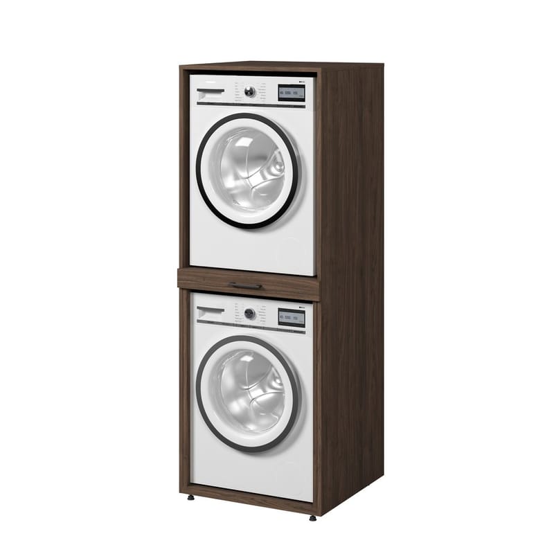 Pesukoneen/Kuivausrummun Kaappi Aza 1 hylly - Pähkinäpuu Villa - Talo & remontointi - Keittiö & kylpyhuone - Kylpyhuone - Kylpyhuonekalusteet - Kylpyhuoneen säilytys