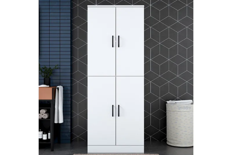 Pesukonekaappi Ostwerwaltia Valkoinen - Valkoinen - Talo & remontointi - Keittiö & kylpyhuone - Kylpyhuone - Kylpyhuonekalusteet - Seinäkaappi & korkea kaappi