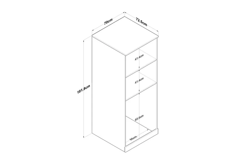 Pesukonekaappi Ostwerwaltia Valkoinen - Valkoinen - Talo & remontointi - Keittiö & kylpyhuone - Kylpyhuone - Kylpyhuonekalusteet - Seinäkaappi & korkea kaappi