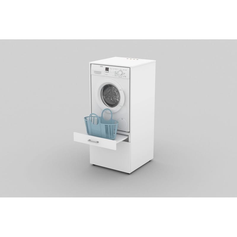 Pesukone/kuivauskaappi Aza 1 laatikko 1 hylly - Valkoinen - Talo & remontointi - Keittiö & kylpyhuone - Kylpyhuone - Kylpyhuonekalusteet - Kylpyhuoneen säilytys