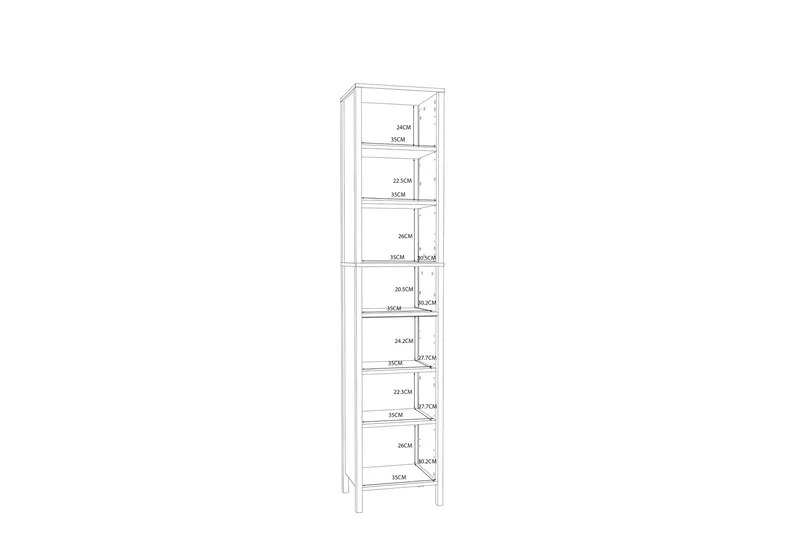 Korkeakaappi Samkov 35x40 cm - Valkoinen - Talo & remontointi - Keittiö & kylpyhuone - Kylpyhuone - Kylpyhuonekalusteet - Seinäkaappi & korkea kaappi
