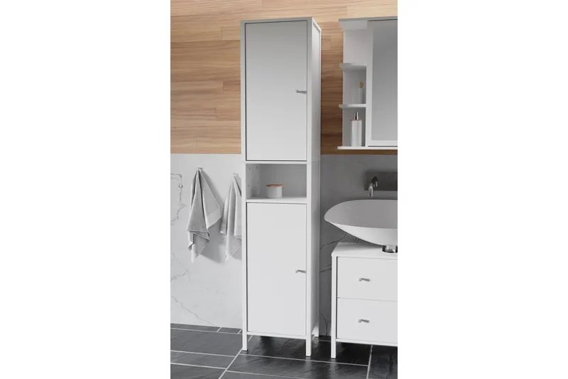 Korkeakaappi Samkov 35x40 cm - Valkoinen - Talo & remontointi - Keittiö & kylpyhuone - Kylpyhuone - Kylpyhuonekalusteet - Seinäkaappi & korkea kaappi