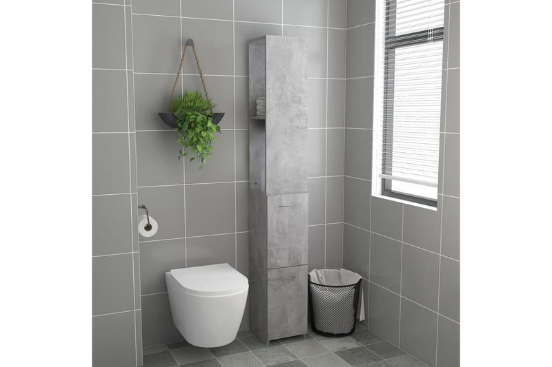 Kylpyhuonekaappi betoninharmaa 25x25x170 cm lastulevy - Talo & remontointi - Keittiö & kylpyhuone - Kylpyhuone - Kylpyhuonekalusteet - Seinäkaappi & korkea kaappi