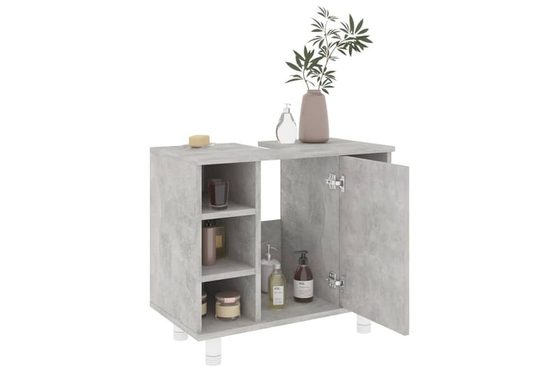 Kylpyhuonekaappi betoninharmaa 60x32x53,5 cm lastulevy - Harmaa - Talo & remontointi - Keittiö & kylpyhuone - Kylpyhuone - Kylpyhuonekalusteet - Seinäkaappi & korkea kaappi