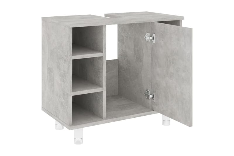 Kylpyhuonekaappi betoninharmaa 60x32x53,5 cm lastulevy - Harmaa - Talo & remontointi - Keittiö & kylpyhuone - Kylpyhuone - Kylpyhuonekalusteet - Seinäkaappi & korkea kaappi
