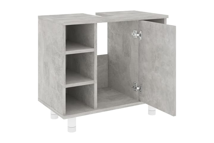 Kylpyhuonekaappi betoninharmaa 60x32x53,5 cm lastulevy - Harmaa - Kylpyhuoneekaappi valaistuksella - Seinäkaappi & korkea kaappi - Kylpyhuonekaapit