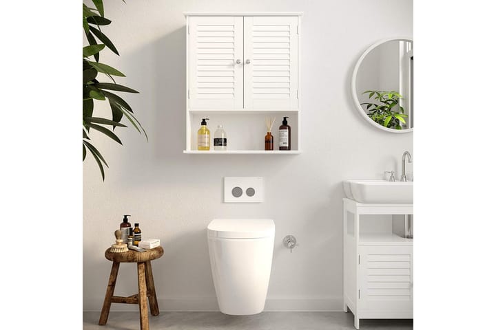 Kylpyhuonekaappi Emerson 70 cm Seinäkiinnitteinen - Vasagle - Kylpyhuoneekaappi valaistuksella - Kylpyhuonekaapit - Seinäkaappi & korkea kaappi