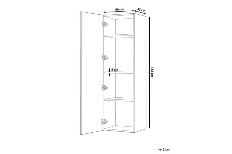 Kylpyhuonekaappi Esry - Harmaa - Talo & remontointi - Keittiö & kylpyhuone - Kylpyhuone - Kylpyhuonekalusteet - Seinäkaappi & korkea kaappi