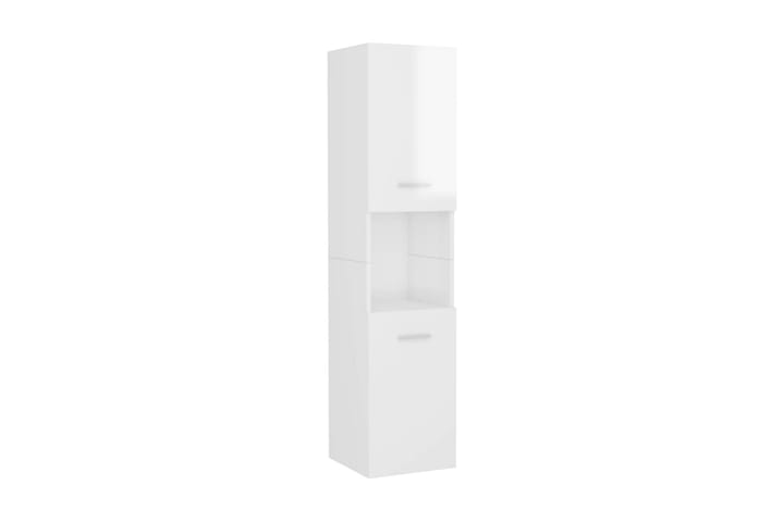 Kylpyhuonekaappi korkeakiilto valkoinen 30x30x130 cm - Valkoinen - Kylpyhuonekaapit - Pyykkikaappi - Seinäkaappi & korkea kaappi - Kylpyhuoneekaappi valaistuksella