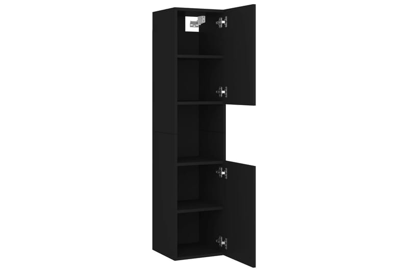 Kylpyhuonekaappi musta 30x30x130 cm lastulevy - Musta - Talo & remontointi - Keittiö & kylpyhuone - Kylpyhuone - Kylpyhuonekalusteet - Seinäkaappi & korkea kaappi