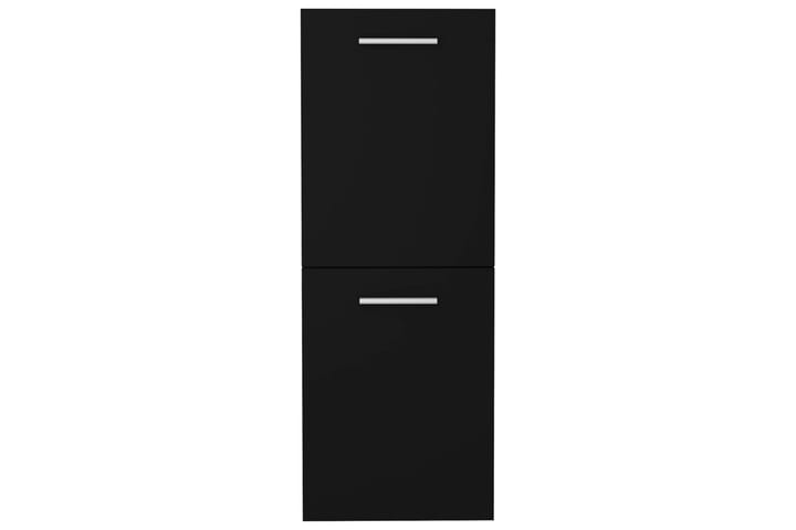 Kylpyhuonekaappi musta 30x30x80 cm lastulevy - Kylpyhuoneekaappi valaistuksella - Seinäkaappi & korkea kaappi - Pyykkikaappi - Kylpyhuonekaapit