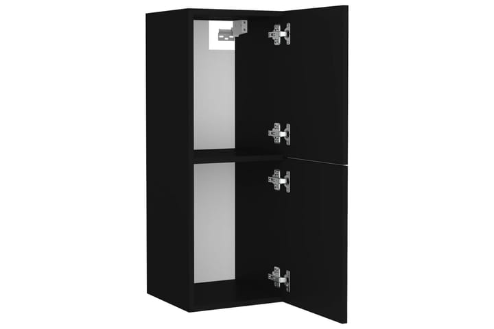 Kylpyhuonekaappi musta 30x30x80 cm lastulevy - Kylpyhuoneekaappi valaistuksella - Seinäkaappi & korkea kaappi - Pyykkikaappi - Kylpyhuonekaapit