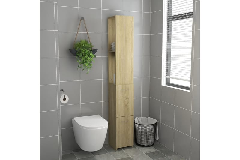 Kylpyhuonekaappi Sonoma-tammi 25x25x170 cm lastulevy - Talo & remontointi - Keittiö & kylpyhuone - Kylpyhuone - Kylpyhuonekalusteet - Seinäkaappi & korkea kaappi