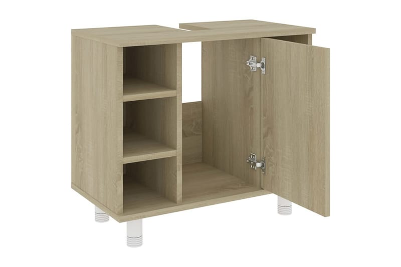 Kylpyhuonekaappi Sonoma-tammi 60x32x53,5 cm lastulevy - Ruskea - Talo & remontointi - Keittiö & kylpyhuone - Kylpyhuone - Kylpyhuonekalusteet - Seinäkaappi & korkea kaappi