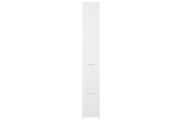 Kylpyhuonekaappi valkoinen 25x25x170 cm lastulevy - Kylpyhuoneekaappi valaistuksella - Seinäkaappi & korkea kaappi - Kylpyhuonekaapit
