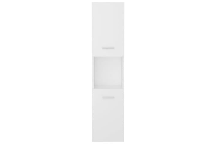 Kylpyhuonekaappi valkoinen 30x30x130 cm lastulevy - Valkoinen - Kylpyhuoneekaappi valaistuksella - Seinäkaappi & korkea kaappi - Pyykkikaappi - Kylpyhuonekaapit