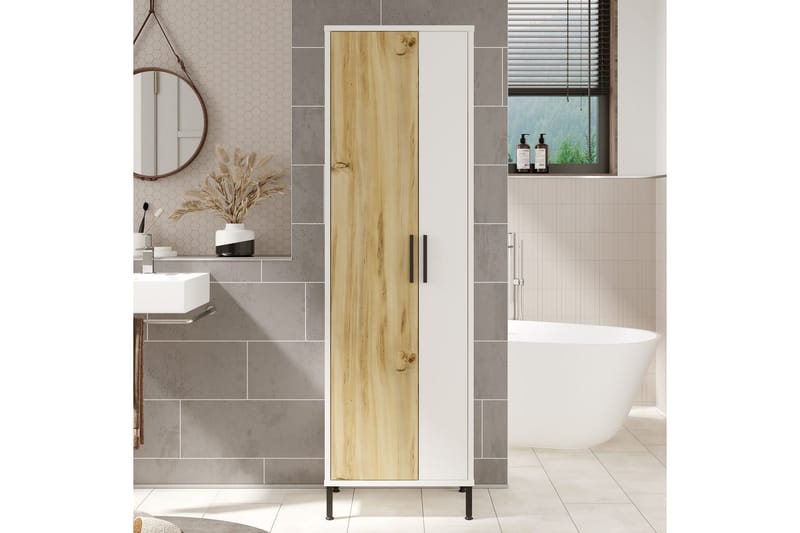 Säilytyskaappi Violaceae 50,4x165 cm - Ruskea - Talo & remontointi - Keittiö & kylpyhuone - Kylpyhuone - Kylpyhuonekalusteet - Seinäkaappi & korkea kaappi