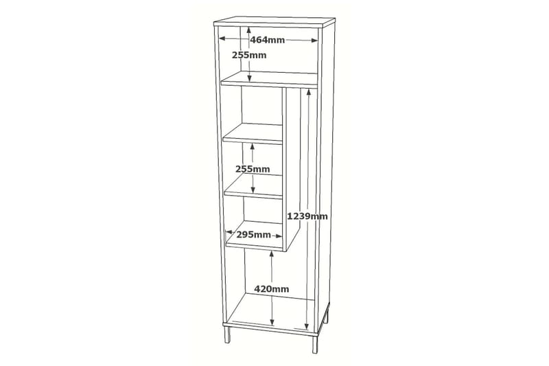 Säilytyskaappi Violaceae 50,4x165 cm - Ruskea - Talo & remontointi - Keittiö & kylpyhuone - Kylpyhuone - Kylpyhuonekalusteet - Seinäkaappi & korkea kaappi
