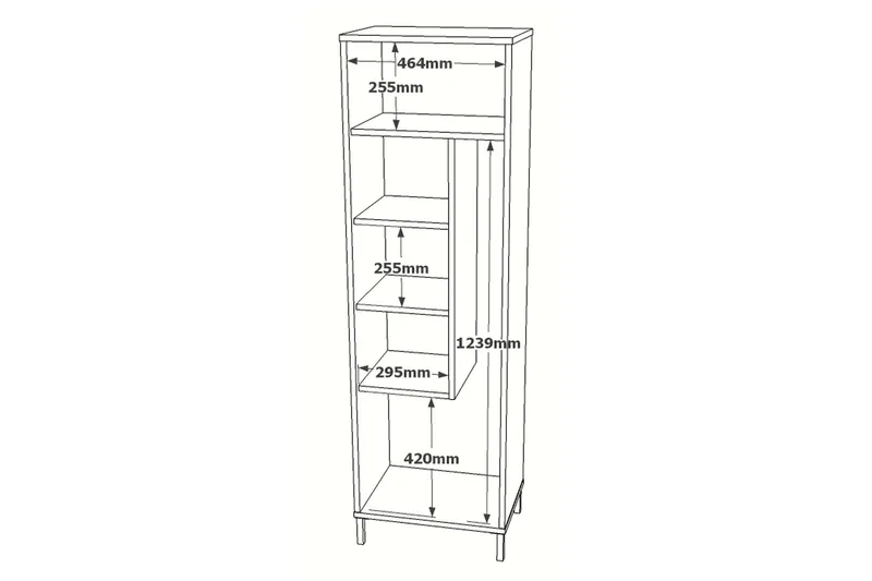 Säilytyskaappi Violaceae 50,4x165 cm - Ruskea - Talo & remontointi - Keittiö & kylpyhuone - Kylpyhuone - Kylpyhuonekalusteet - Seinäkaappi & korkea kaappi