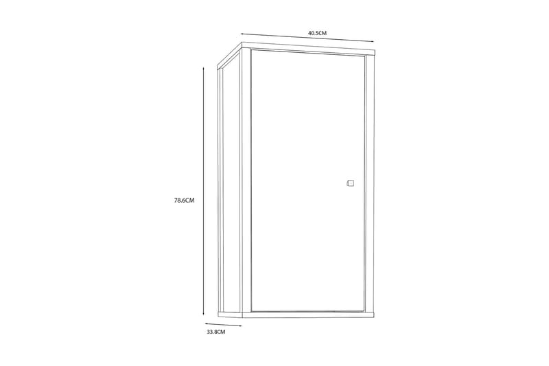 Seinäkaappi Samkov 35x40 cm - Valkoinen - Talo & remontointi - Keittiö & kylpyhuone - Kylpyhuone - Kylpyhuonekalusteet - Seinäkaappi & korkea kaappi