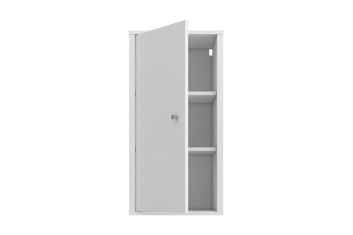 Seinäkaappi Samkov 35x40 cm - Valkoinen - Kylpyhuoneekaappi valaistuksella - Kylpyhuonekaapit - Seinäkaappi & korkea kaappi
