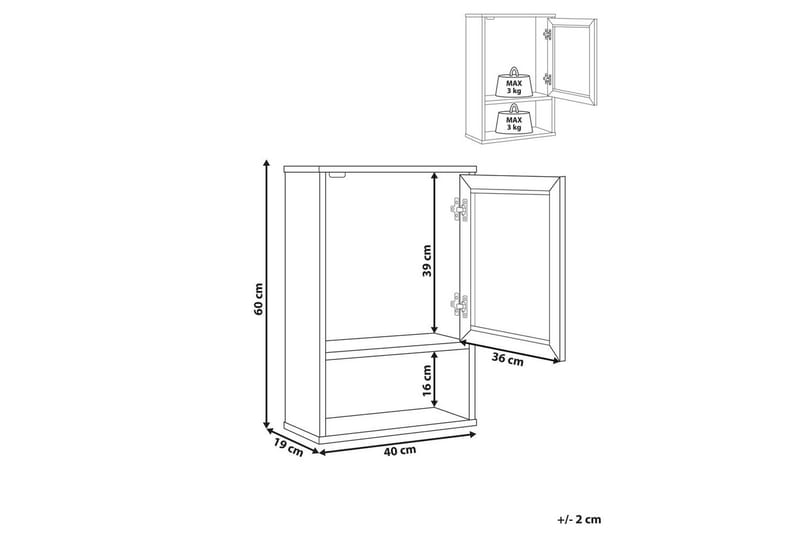 Seinäkaappi Rosell - Talo & remontointi - Keittiö & kylpyhuone - Kylpyhuone - Kylpyhuonekalusteet - Seinäkaappi & korkea kaappi