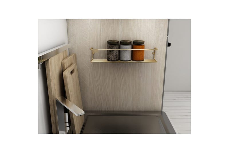 Seinahylly Kylpyhuone Meikkihylly Kulta - Kulta - Talo & remontointi - Keittiö & kylpyhuone - Kylpyhuone - Kylpyhuonekalusteet - Kylpyhuoneen hyllyt