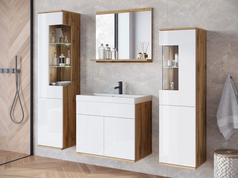 Serlin Kylpyhuonekalustesetti LED-valaistuksella - Talo & remontointi - Keittiö & kylpyhuone - Kylpyhuone - Kylpyhuonekalusteet - Kylpyhuonekalustepaketit