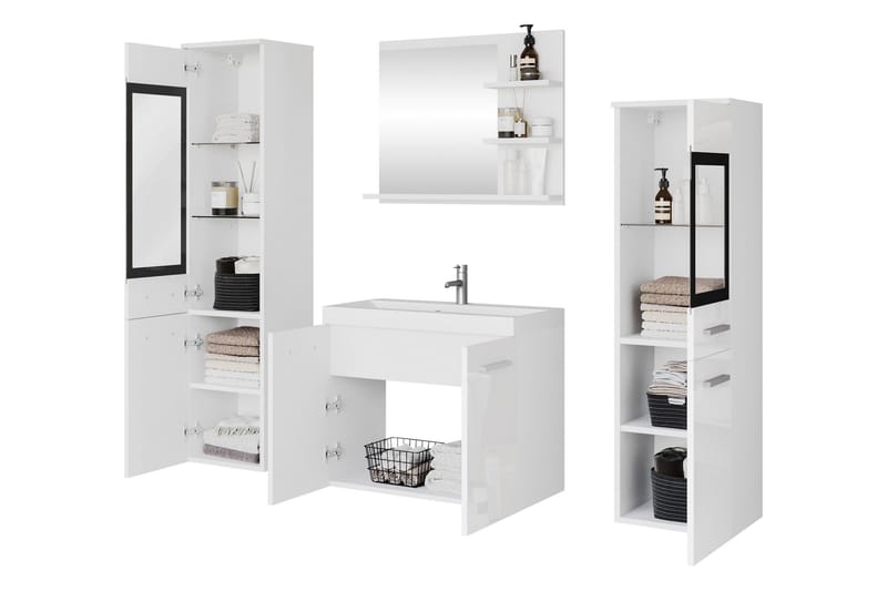 Somender Kylpyhuonekalustesetti 132 cm - Talo & remontointi - Keittiö & kylpyhuone - Kylpyhuone - Kylpyhuonekalusteet - Kylpyhuonekalustepaketit