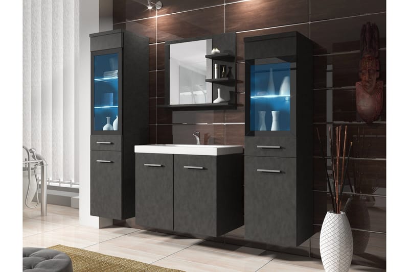 Somender Kylpyhuonekalustesetti 132 cm - Talo & remontointi - Keittiö & kylpyhuone - Kylpyhuone - Kylpyhuonekalusteet - Kylpyhuonekalustepaketit