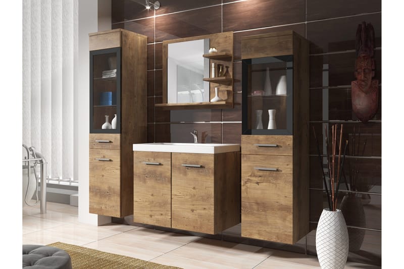 Somender Kylpyhuonekalustesetti 132 cm - Talo & remontointi - Keittiö & kylpyhuone - Kylpyhuone - Kylpyhuonekalusteet - Kylpyhuonekalustepaketit