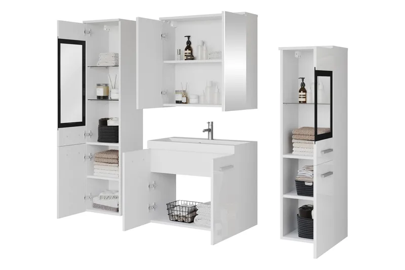 Somender Kylpyhuonekalustesetti 132 cm - Talo & remontointi - Keittiö & kylpyhuone - Kylpyhuone - Kylpyhuonekalusteet - Kylpyhuonekalustepaketit