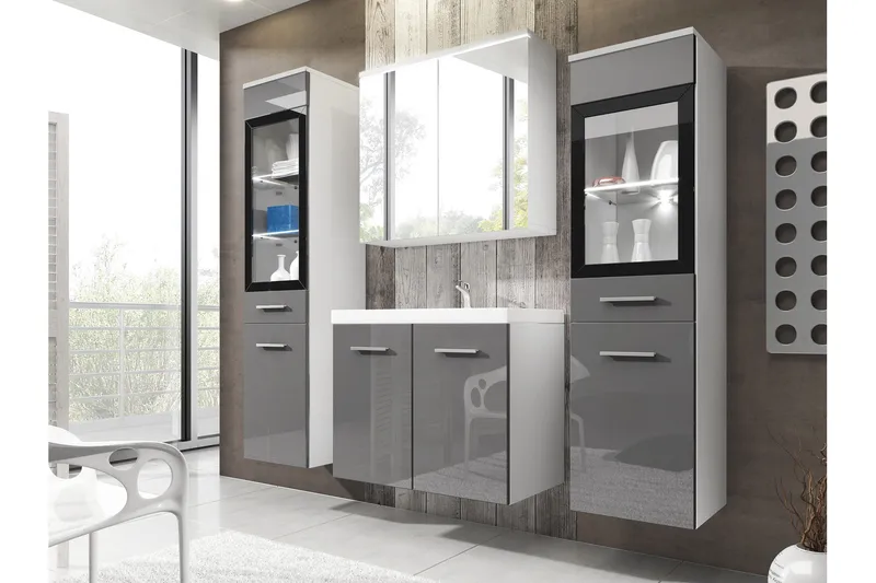 Somender Kylpyhuonekalustesetti 132 cm - Talo & remontointi - Keittiö & kylpyhuone - Kylpyhuone - Kylpyhuonekalusteet - Kylpyhuonekalustepaketit