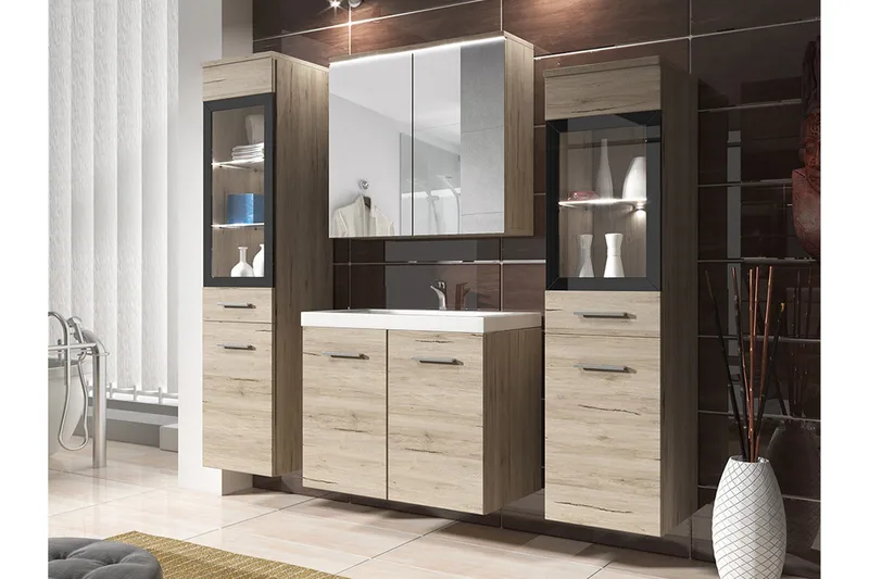 Somender Kylpyhuonekalustesetti 132 cm - Talo & remontointi - Keittiö & kylpyhuone - Kylpyhuone - Kylpyhuonekalusteet - Kylpyhuonekalustepaketit