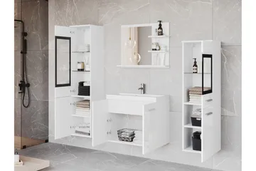 Somender Kylpyhuonekalustesetti 132 cm - Talo & remontointi - Keittiö & kylpyhuone - Kylpyhuone - Kylpyhuonekalusteet - Kylpyhuonekalustepaketit